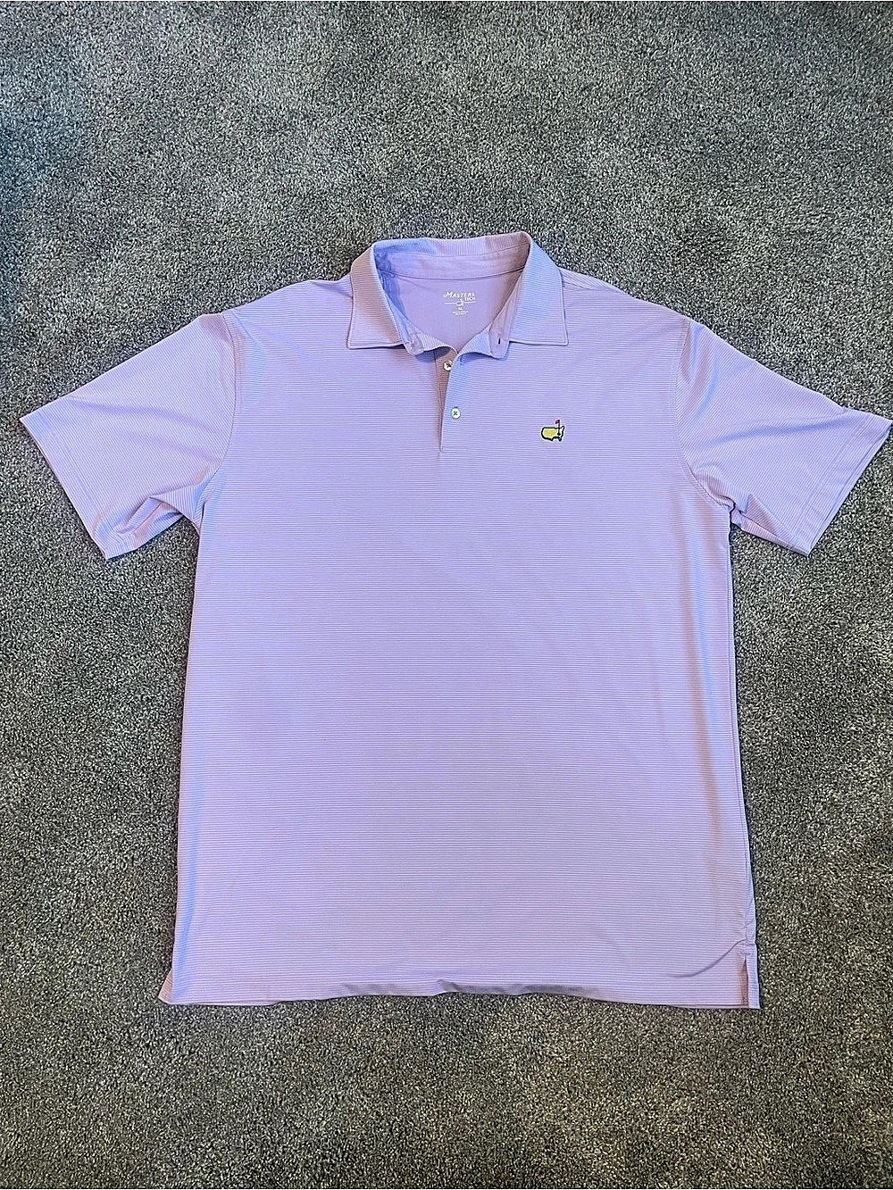 Masters Tech Striped Polo in Purple Size XL